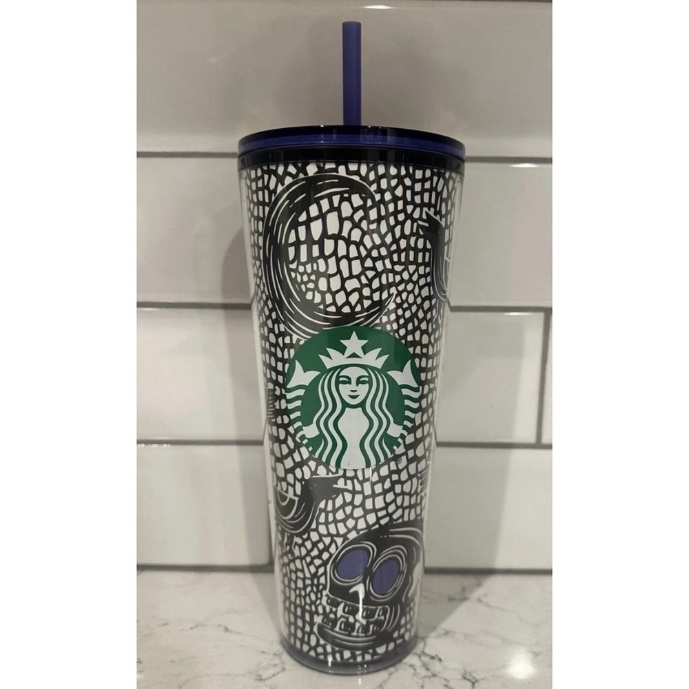 Starbucks Halloween 2020 Glow in The Dark Tumbler Skull Cup 24oz New